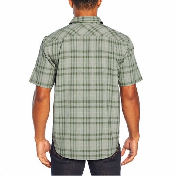 NWT Orvis Duck Green Plaid Short Sleeves Tech Shirt Size M - Picture 2 of 4